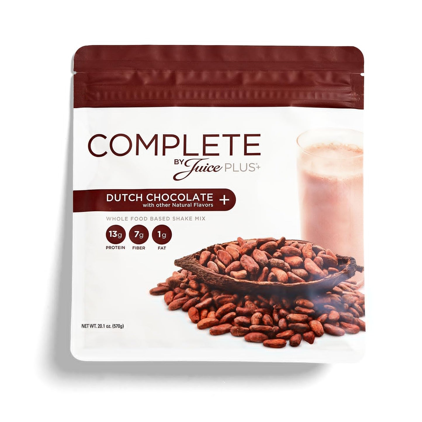 Complete by JuicePlus+ Dutch Chocolate Shakes - Plant-Based Nutrition - Whole Food Based Shake Powder with Protein, Fiber & Prebiotics - 30 Servings (2 Pouches, 15 Servings Each) Juice Plus+Buy Supplements Australia