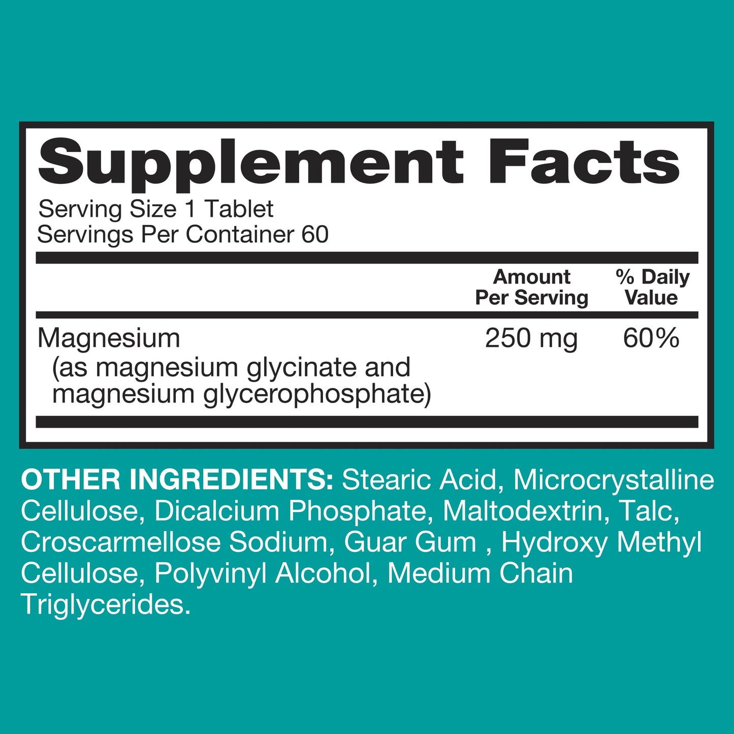 Qunol Magnesium Glycinate Complex, Gentle on Stomach, 250mg One Pill Dose, Superior-Absorption Magnesium, Nerve