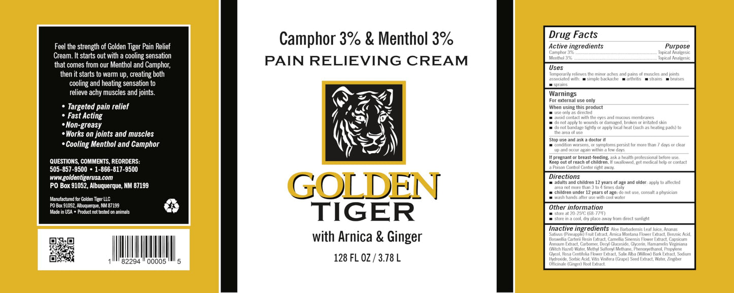 Golden Tiger Pain Relief Cream1 Gallon Golden TigerBuy Supplements Australia