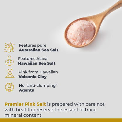 Premier Research Labs Pink Salt - Our Pink Sea Salt is a Hawaiian Red Alaea Sea Salt and Australian Salt Blend for Cooking, Baking with Minerals and Rich Taste - 12 oz Premier Research LabsBuy Supplements Australia