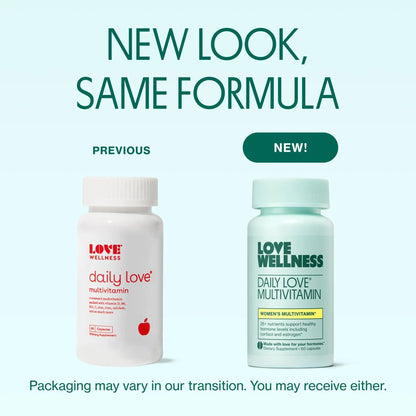 Love Wellness Daily Love Multivitamin for Women | Supports Energy, Cortisol, Immune Health, Stress Relief, & PMS | Complete with Vitamin D, C Love WellnessBuy Supplements Australia