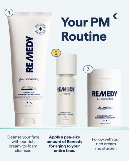 Remedy for Healthy Aging - Retinal, Resveratrol, Glycolic Acid, Argireline, Ferulic Acid, Matrixyl 3000 - Anti-Aging Treatment for Wrinkles, Uneven Texture & Tone - By Dermatologist Dr. Shah Remedy ScienceBuy Supplements Australia