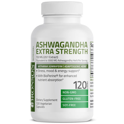 Bronson Ashwagandha Extra Strength Stress & Mood Support with BioPerine BronsonBuy Supplements Australia