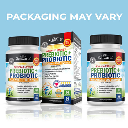 Prebiotics and Probiotic with Whole Food Enzymes for Adults Women & Men BioSchwartzBuy Supplements Australia