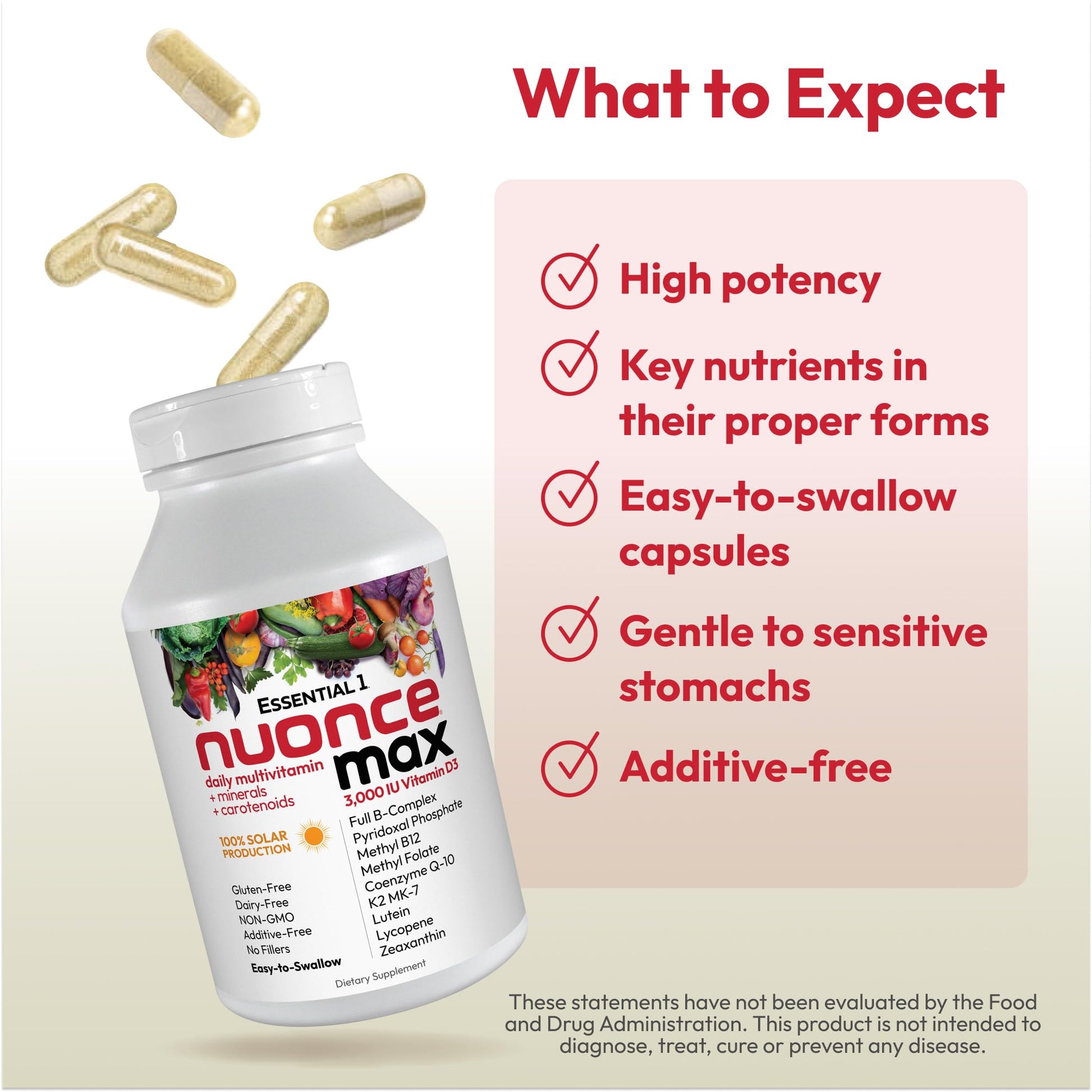 ANDREW LESSMAN Essential-1 nuonce max Multivitamin 3000 IU Vitamin D3 360 Small Capsules. 100 mcg Methyl B12 ANDREW LESSMANBuy Supplements Australia