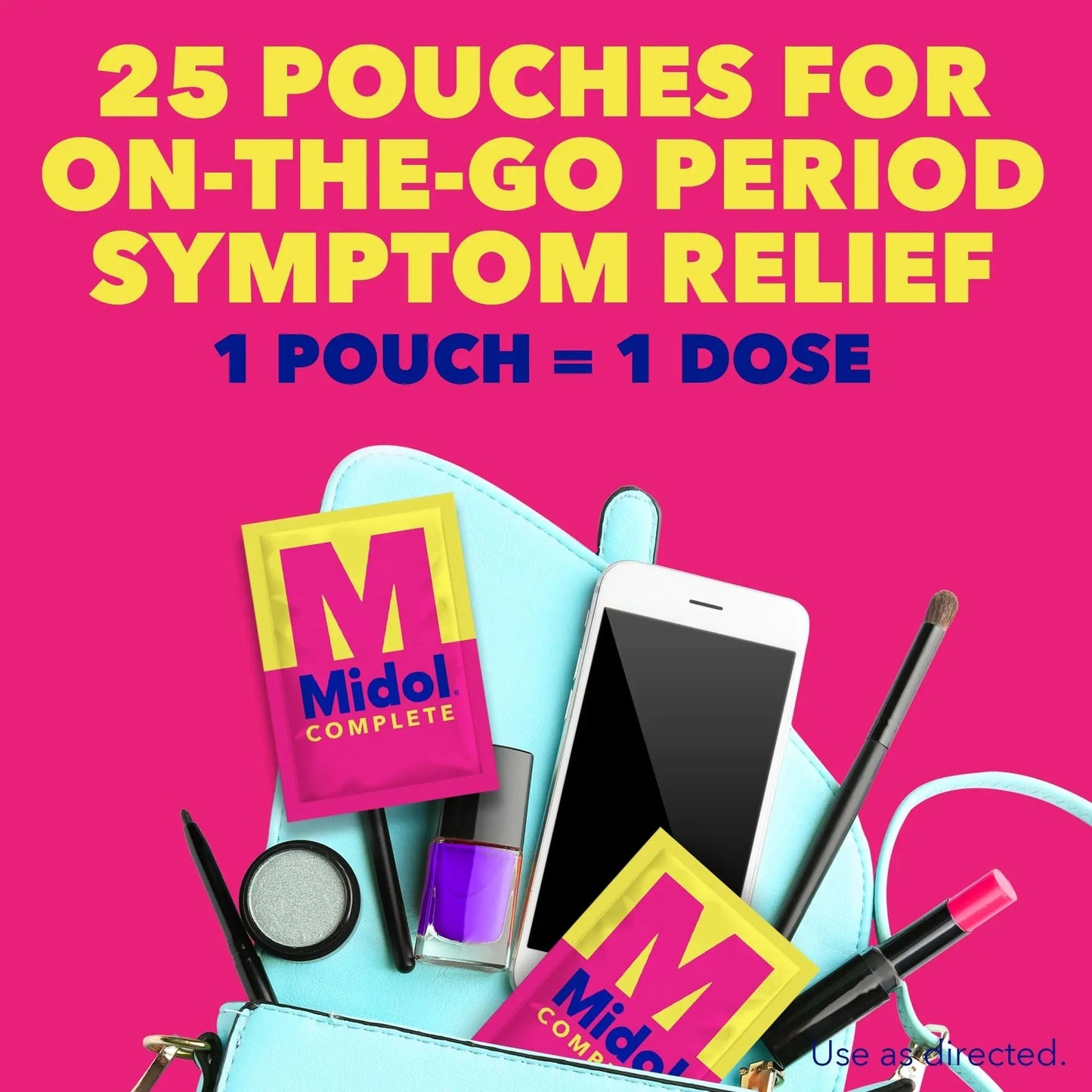 Midol Woman-on-The-Go Period Essentials Complete On The Go Menstrual Pain Relief Caplets, 50ct (25 Pouches of 2) & U by Kotex Balance Ultra Thin Pads Regular Absorbency 50ct MidolBuy Supplements Australia
