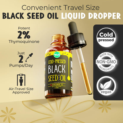 MAJU Black Seed Oil - 3 Times TQ, Cold-Pressed, Travel Size, 100% Turkish Black Cumin Maju SuperfoodsBuy Supplements Australia