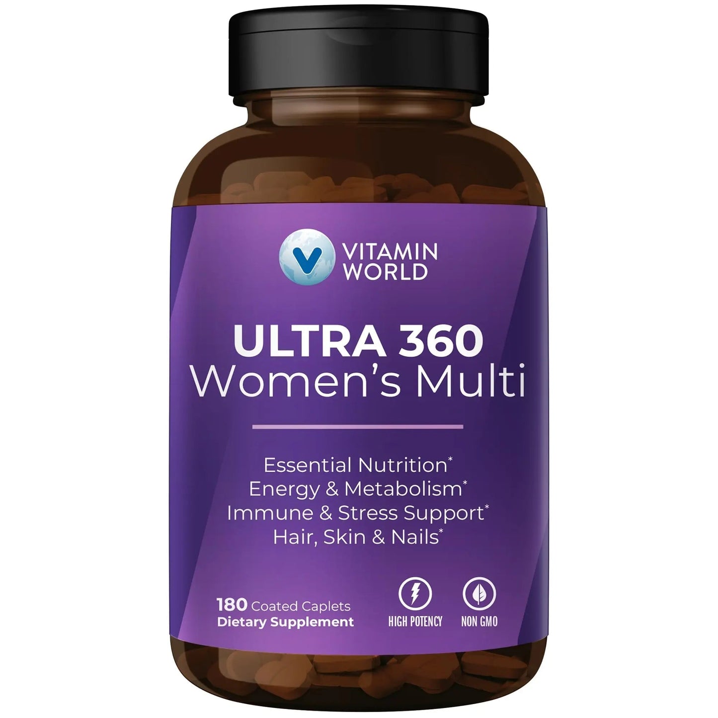 Vitamin World Ultra 360 Multivitamin for Women, Women's Multivitamin with Herbs & Collagen for Hair, Skin & Nails, Supplement with Iron, Vitamin A, B, C, D, E Vitamin World