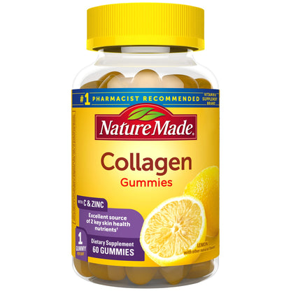 Nature Made Collagen Gummies with Vitamin C, Zinc and Biotin, Hydrolyzed Collagen 