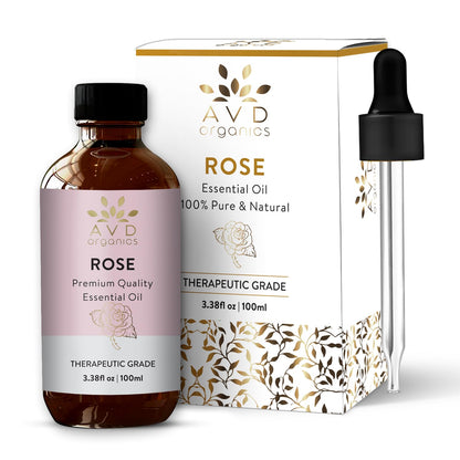 AVD Organics Rose Essential Oil for Diffuser - Premium Quality Therapeutic Grade Rose Oil AVD ORGANICSBuy Supplements Australia