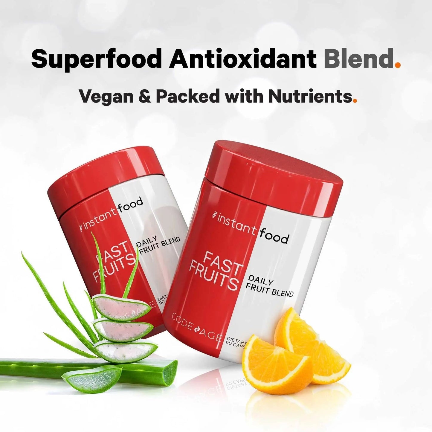 Codeage Instantfood Fast Fruits, Over 15 Fruits Powders Equivalent All-in-One, Vegan Daily Whole Food Vitamins - Berries, Antioxidant Polyphenols CodeageBuy Supplements Australia