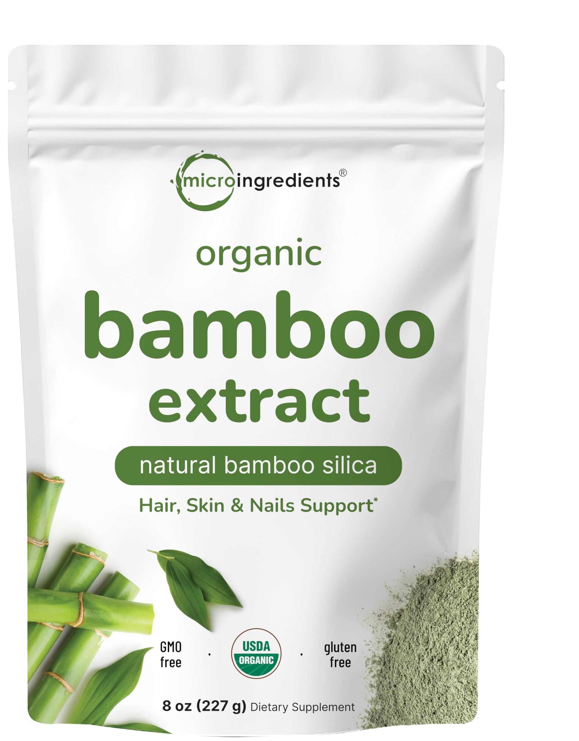Micro Ingredients Organic Bamboo Extract Powder, 8oz (378 Servings) | Bamboo Plant Silica & Mineral Supplements | Natural Stem & Leaf Extract | Non-GMO, Gluten Free, Vegan Friendly Micro IngredientsBuy Supplements Australia