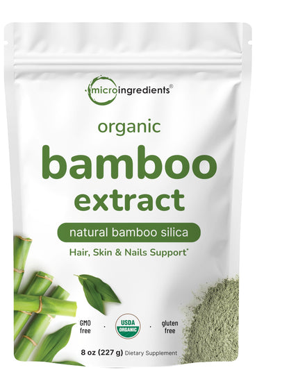 Micro Ingredients Organic Bamboo Extract Powder, 8oz (378 Servings) | Bamboo Plant Silica & Mineral Supplements | Natural Stem & Leaf Extract | Non-GMO, Gluten Free, Vegan Friendly Micro IngredientsBuy Supplements Australia
