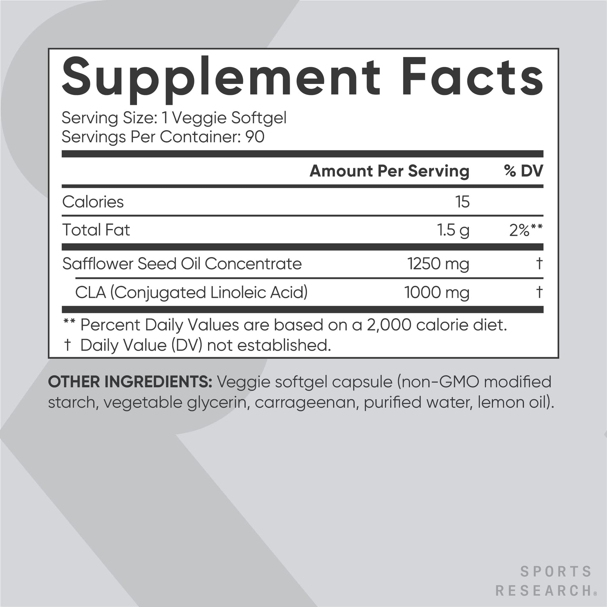 Sports Research Vegan CLA - 1250mg with Active Conjugated Linoleic Acid for Men Sports ResearchBuy Supplements Australia