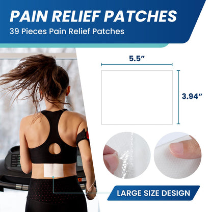 Sumifun 4% Lidocaine Patches,Maximum Strength Pain Relieving Patch Back, Shoulder, Joints, Knee Pain Relief and Muscle Soreness - 8 Hour Pain Relief (39 Count(Pack of 1)) SumifunBuy Supplements Australia
