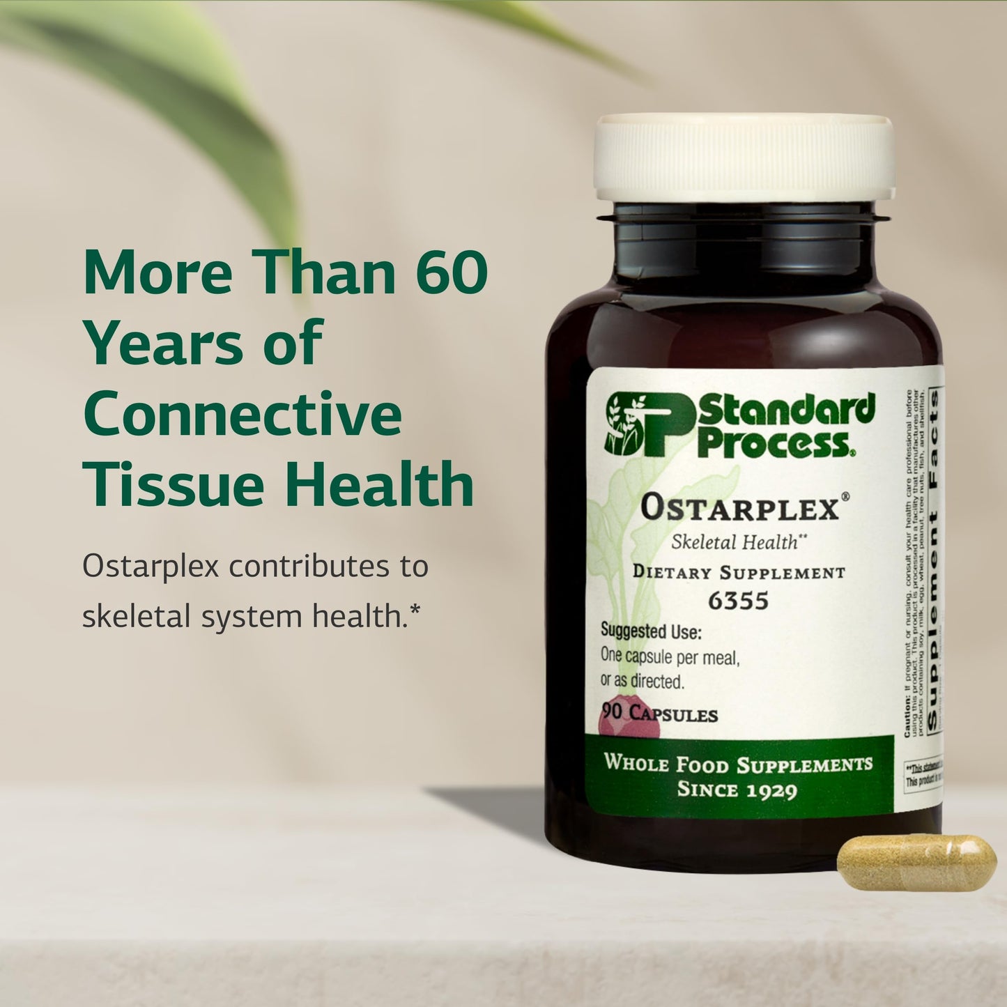 Standard Process Ostarplex - Dietary Supplement for Connective Tissue Health - Aids Liver Health & Function - Contains Vitamin B6 - Non-Dairy - 90 Capsules (90 Servings) Standard Process Inc.Buy Supplements Australia