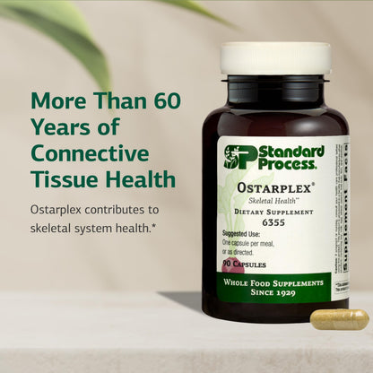 Standard Process Ostarplex - Dietary Supplement for Connective Tissue Health - Aids Liver Health & Function - Contains Vitamin B6 - Non-Dairy - 90 Capsules (90 Servings) Standard Process Inc.Buy Supplements Australia