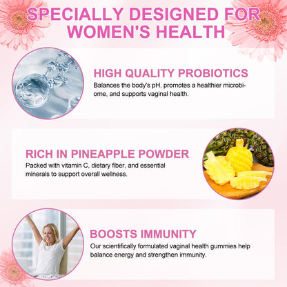 Vital Source Feminine Gummies - Feminine Balance Gummies for Women ph Natrual Famale Balance Cummie - Collagen Gummie - Pineapple PH Balance Gummie for Women Support Women’s Health - 60PCS TooffiBuy Supplements Australia