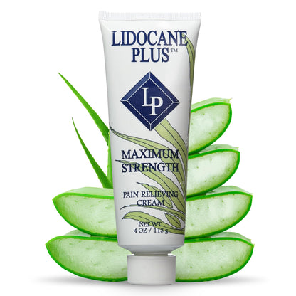 Lidocaine Plus 4% Lidocaine Cream Maximum Strength Pain & Itch Relief - Non-Greasy Formula Numbing Cream - Fast Acting Topical Pain Reliever, Soothing Topical Analgesic Aloe Vera Scent - 4 oz Lidocaine PlusBuy Supplements Australia