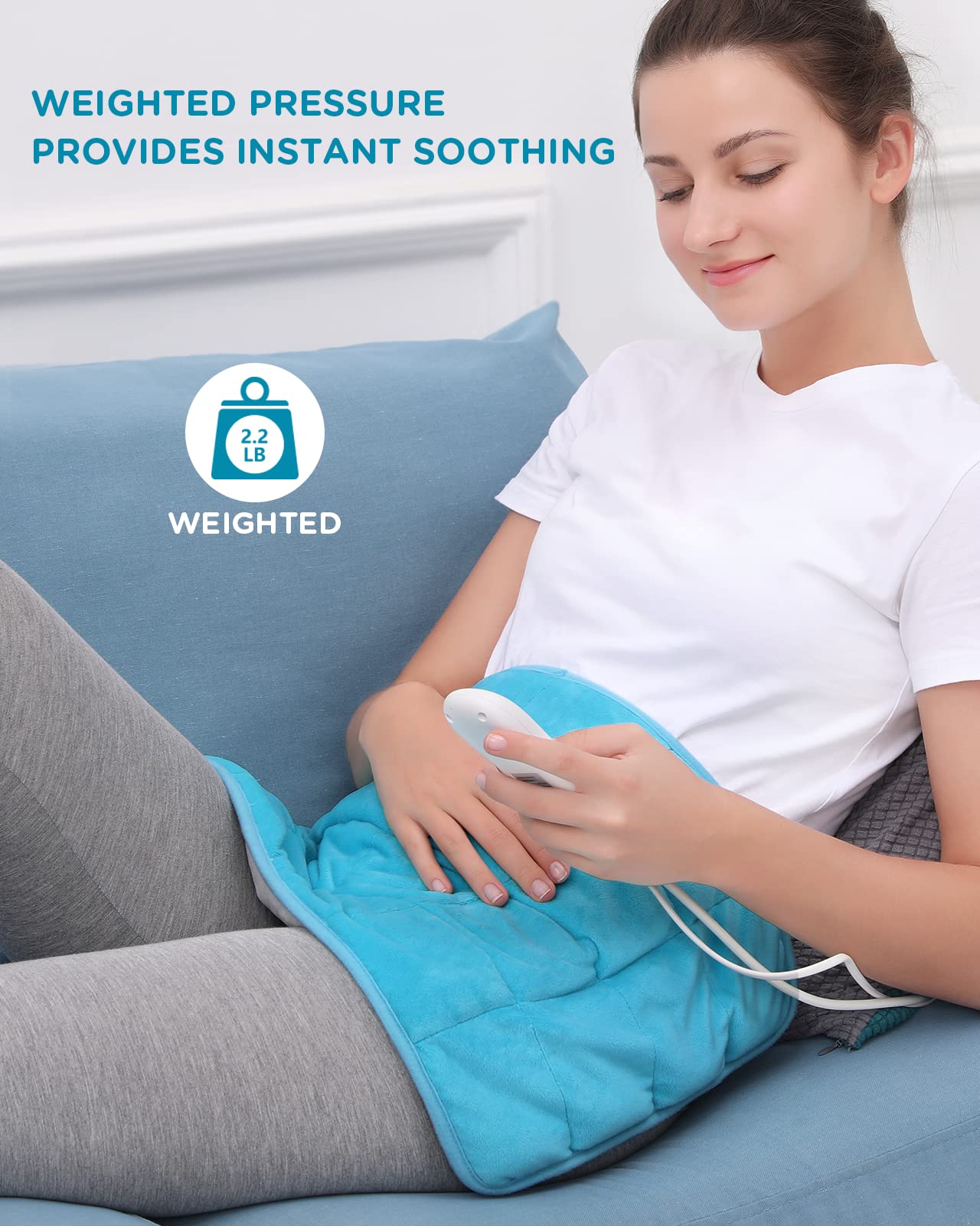 Comfytemp Weighted Heating Pad for Back Pain Relief, FSA/HSA Eligible 2.2lb Electric Heating ComfytempBuy Supplements Australia