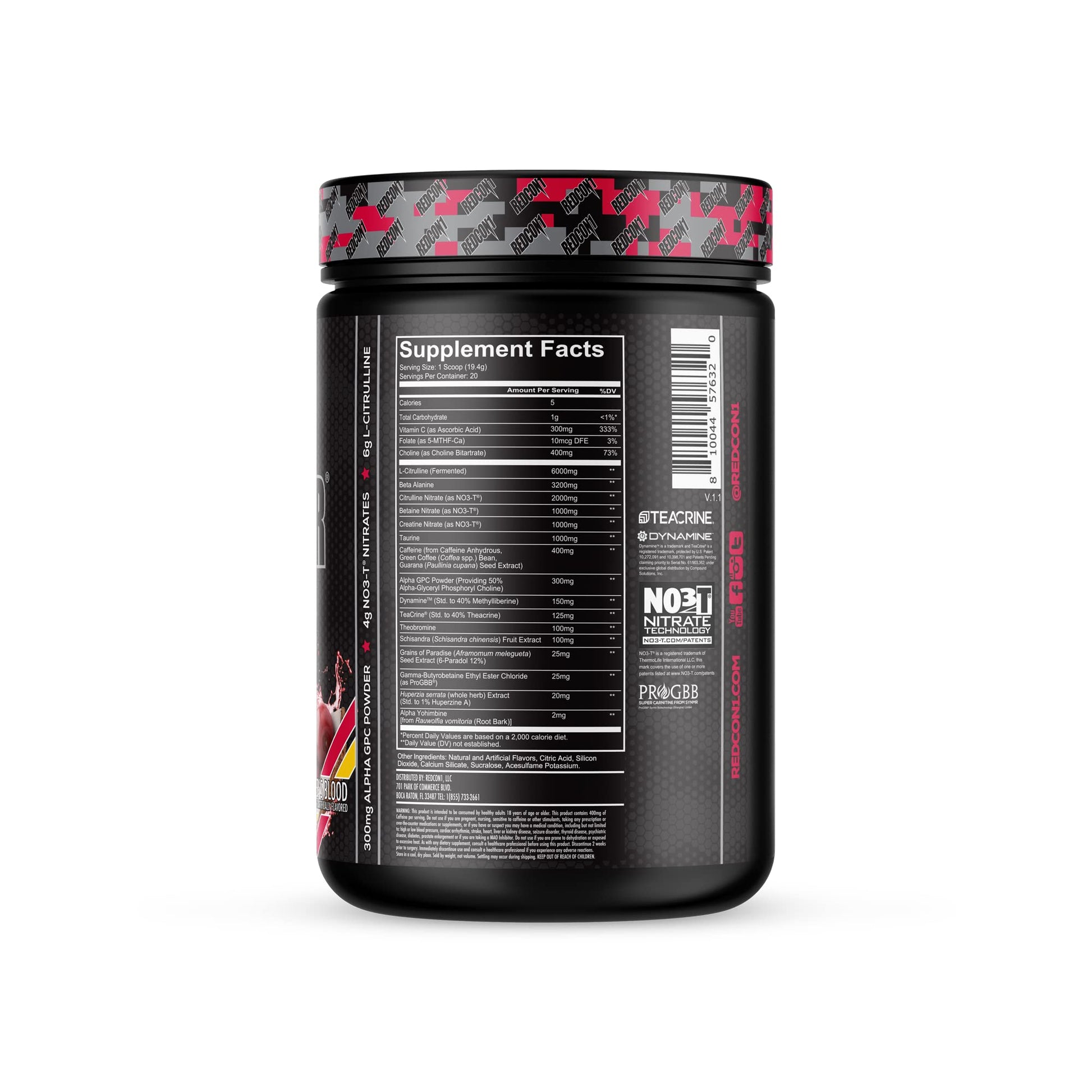 REDCON1 Total War Black Ops Extreme Preworkout Powder, Tigers Blood, High Stimulant REDCON1Buy Supplements Australia