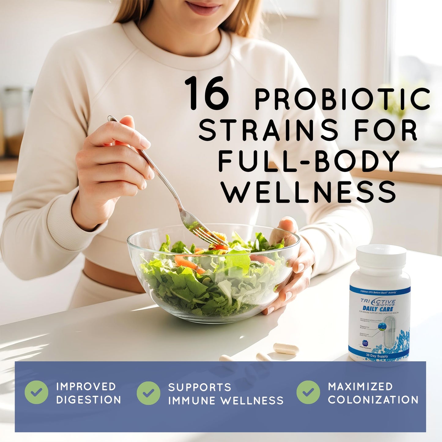 Essential Source TriActive Biotics Daily Care – Probiotics for Women and Men, 6 Billion CFU with Prebiotic Blend – Daily Digestive and Immune Support Gut Health Supplement – 30 Capsules Essential SourceBuy Supplements Australia