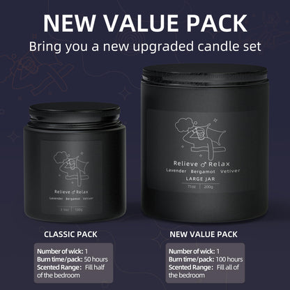 TRINIDa Large Sleep Scented Candles, Black Jar Natural Soy Candles for Home Scented, Candle Gift TRINIDaBuy Supplements Australia