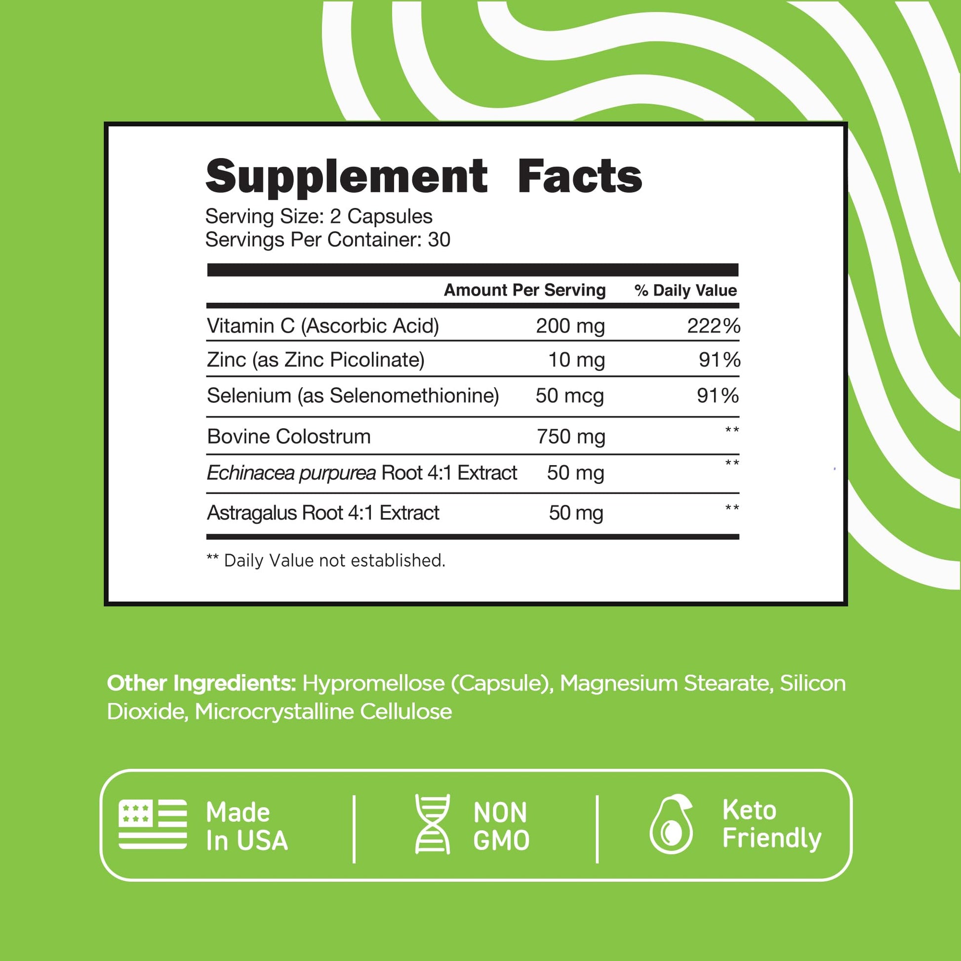Vital Vitamins Colostrum Supplement - Vitamin C, Zinc, & Selenium - from First Milking - Standardized to Contain 10% IgG Immunoglobulins - Grass-Fed American Cows - 60 Capsules Vital VitaminsBuy Supplements Australia