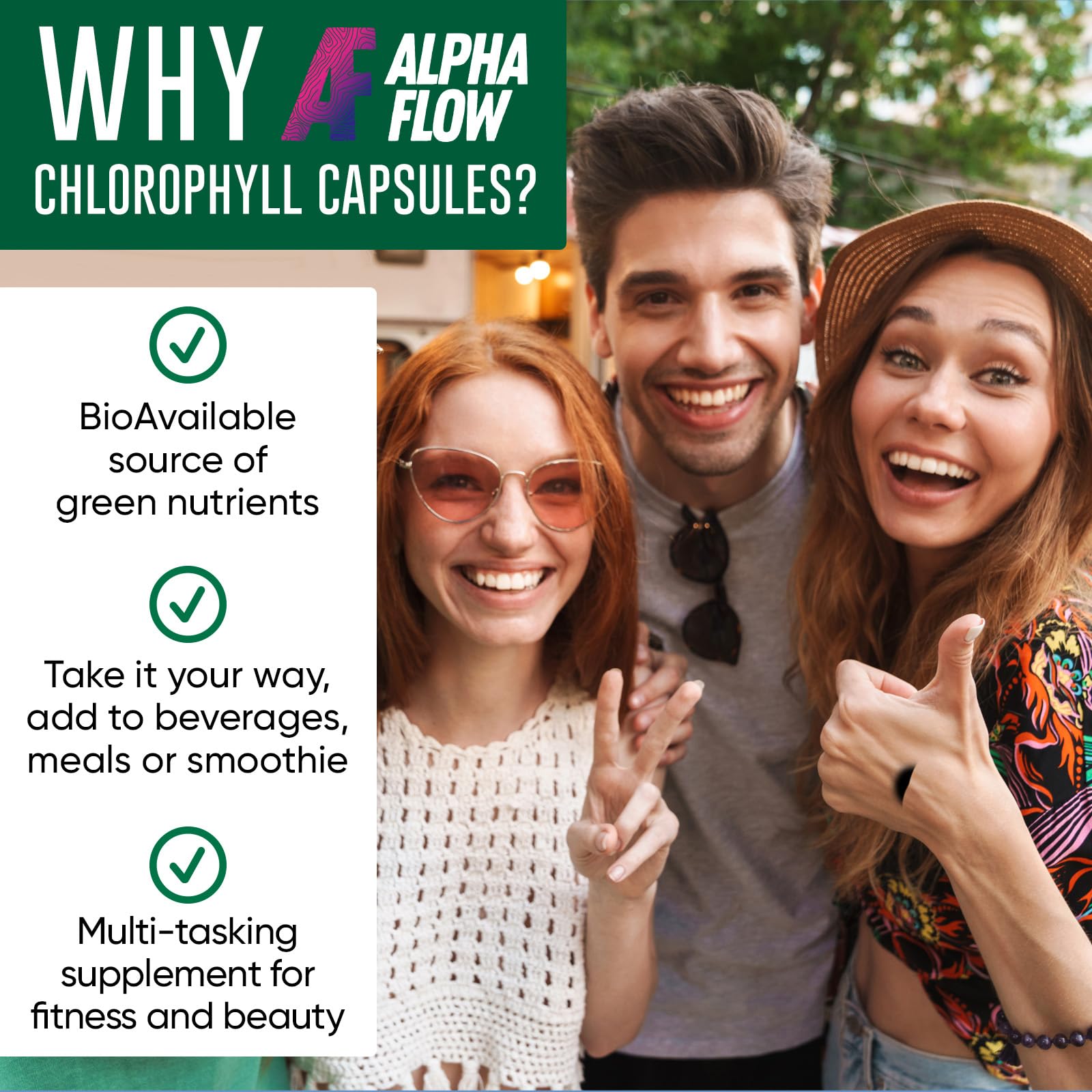 Chlorophyll Capsules 600 mg - Natural Chlorophyll Pills for Women & Men - Highly BioAvailable Alpha FlowBuy Supplements Australia