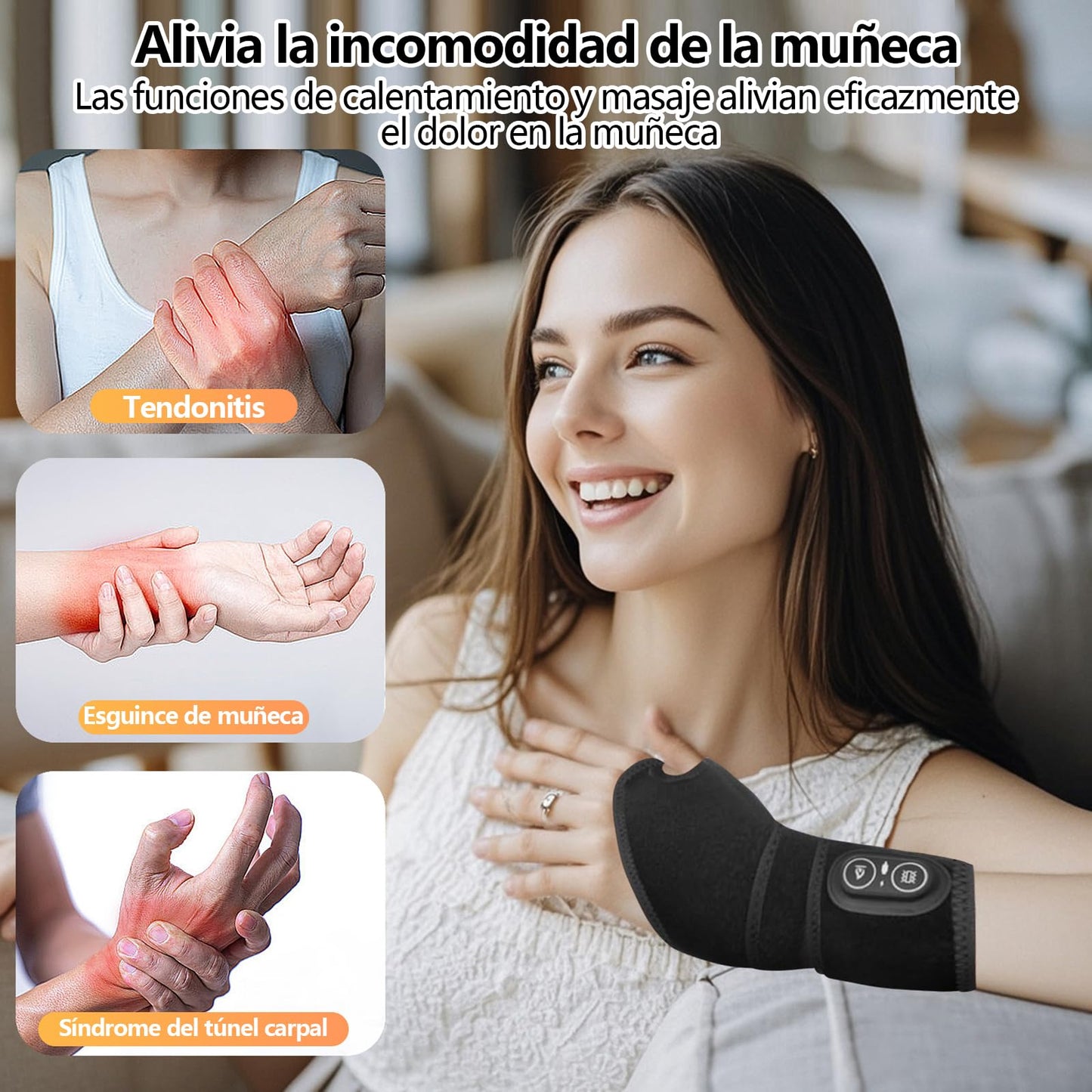 ZMHWANY Rechargeable Cordless Wrist Massager with Heat and Compression, 3000mAh Battery for Arthritis Carpal Tunnel Pain Relief, Wireless Heating Pad Ideal for Seniors ZMHWANYBuy Supplements Australia