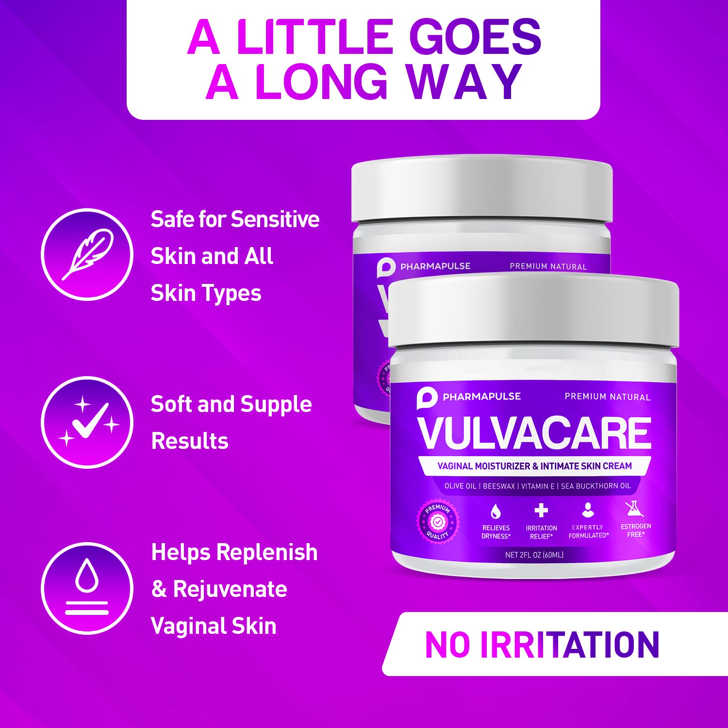 Pharmapulse Vaginal Moisturizer, Vulva Balm Cream, Intimate Skin Care, Menopause Support PharmapulseBuy Supplements Australia