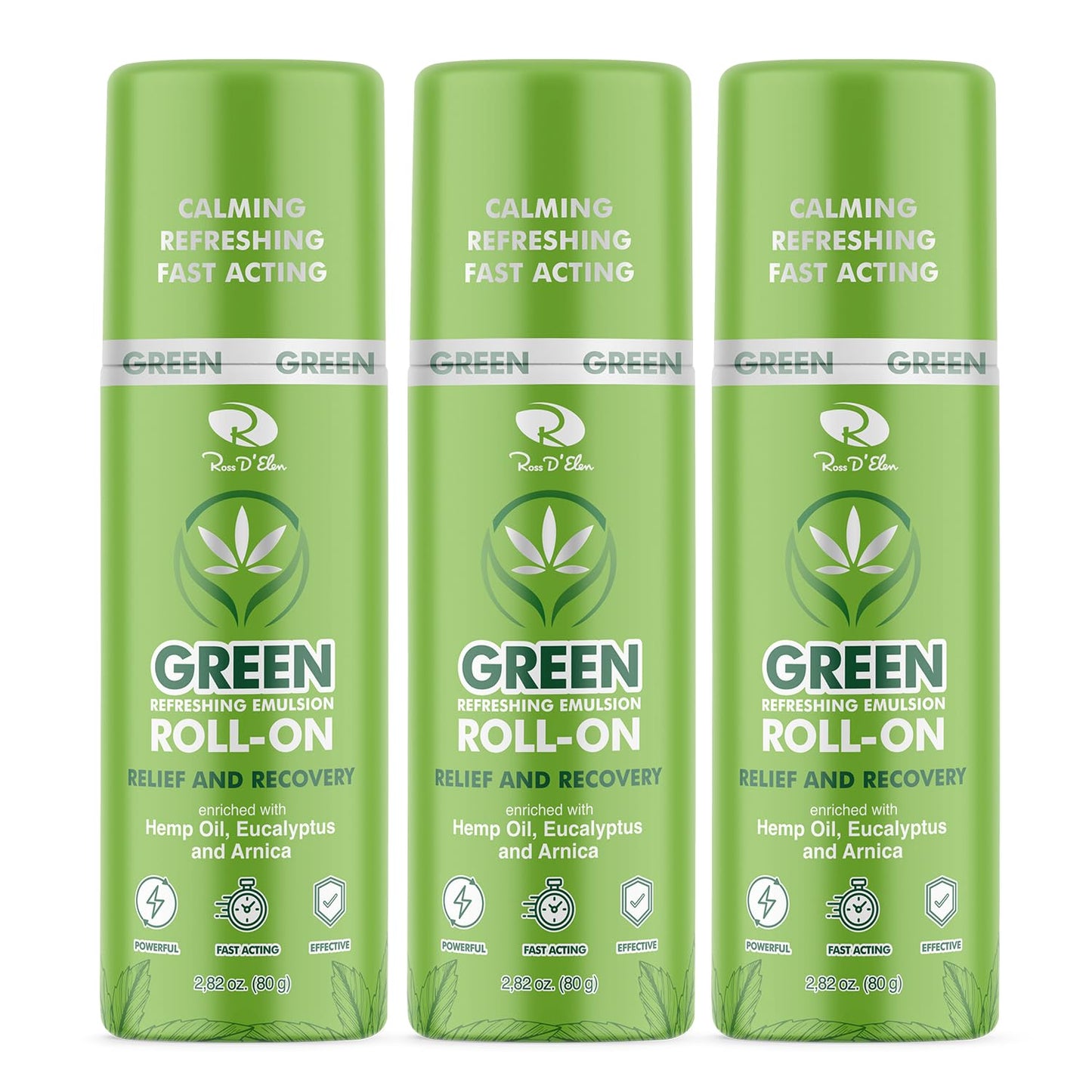 Ross D’Elen Green Menthol ROLL-ON 3-Pack ROSS D'ELENBuy Supplements Australia