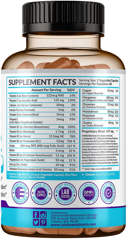 40-in-1 Brain Booster Supplements for Memory, Focus, Clarity, Energy, Performance Rainbow Nutrients, LLCBuy Supplements Australia