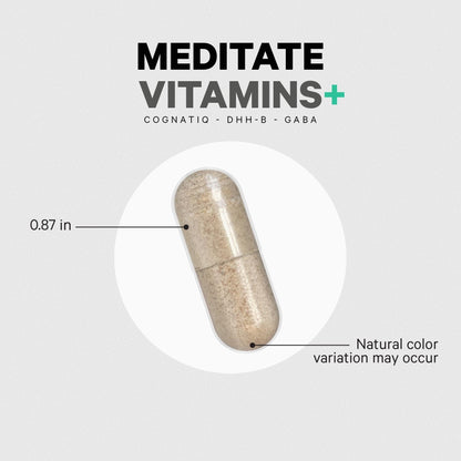 Codeage Meditate Vitamins+ Supplement - CognatiQ, DHH-B, GABA, Ashwagandha, Organic Mushrooms, Blueberries - BDNF Brain Pills and Neuroprotein - Vegan, Non-GMO, Gluten-Free - 60 Capsules CodeageBuy Supplements Australia