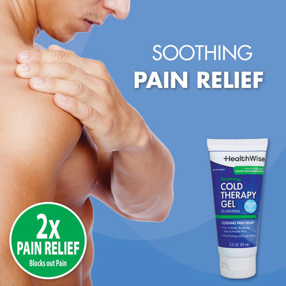 HealthWise Soothing Cold Therapy Gel | 4% Menthol | Vanishing Scent | 3.0 Oz | Arthritis Pain Relief | Topical Analgesic HealthWiseBuy Supplements Australia