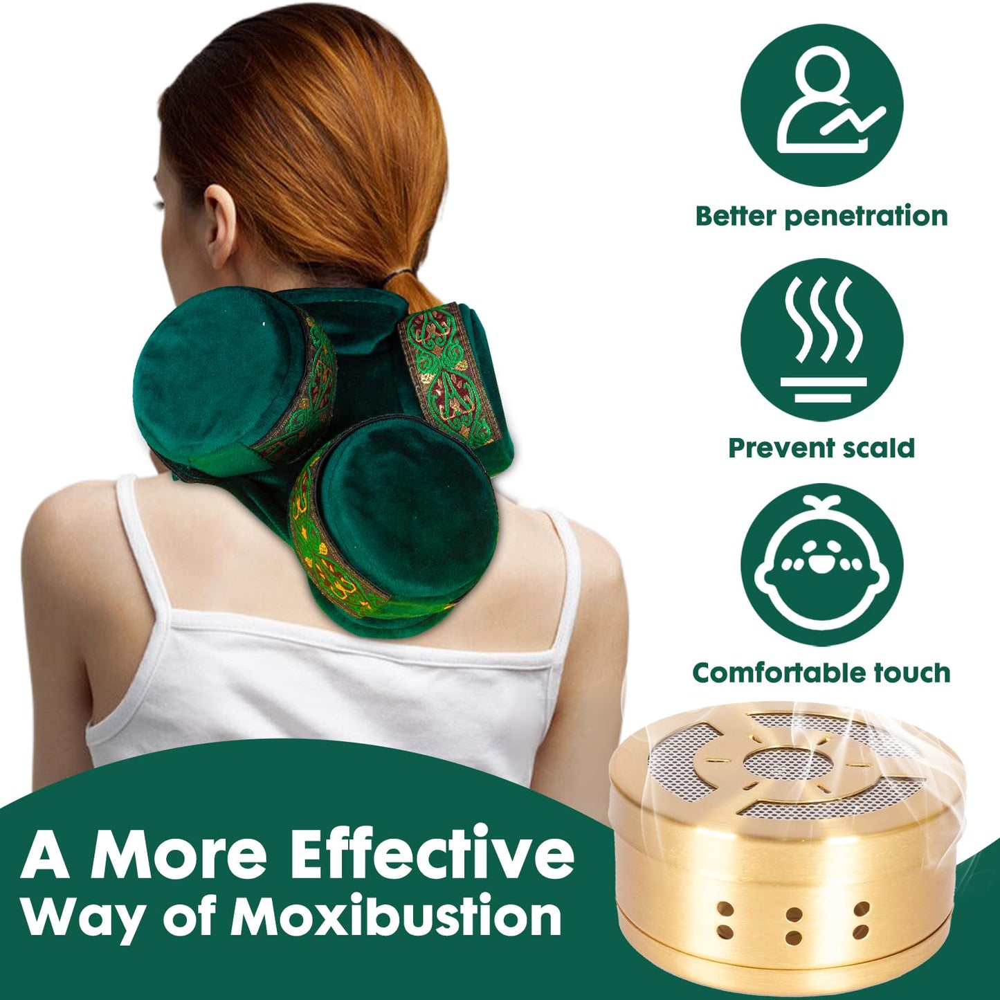 Smokeless Copper Moxa Box, Set of 3 Purifier Copper Tank Moxibustion Treatment Tool Portable BareloveBuy Supplements Australia