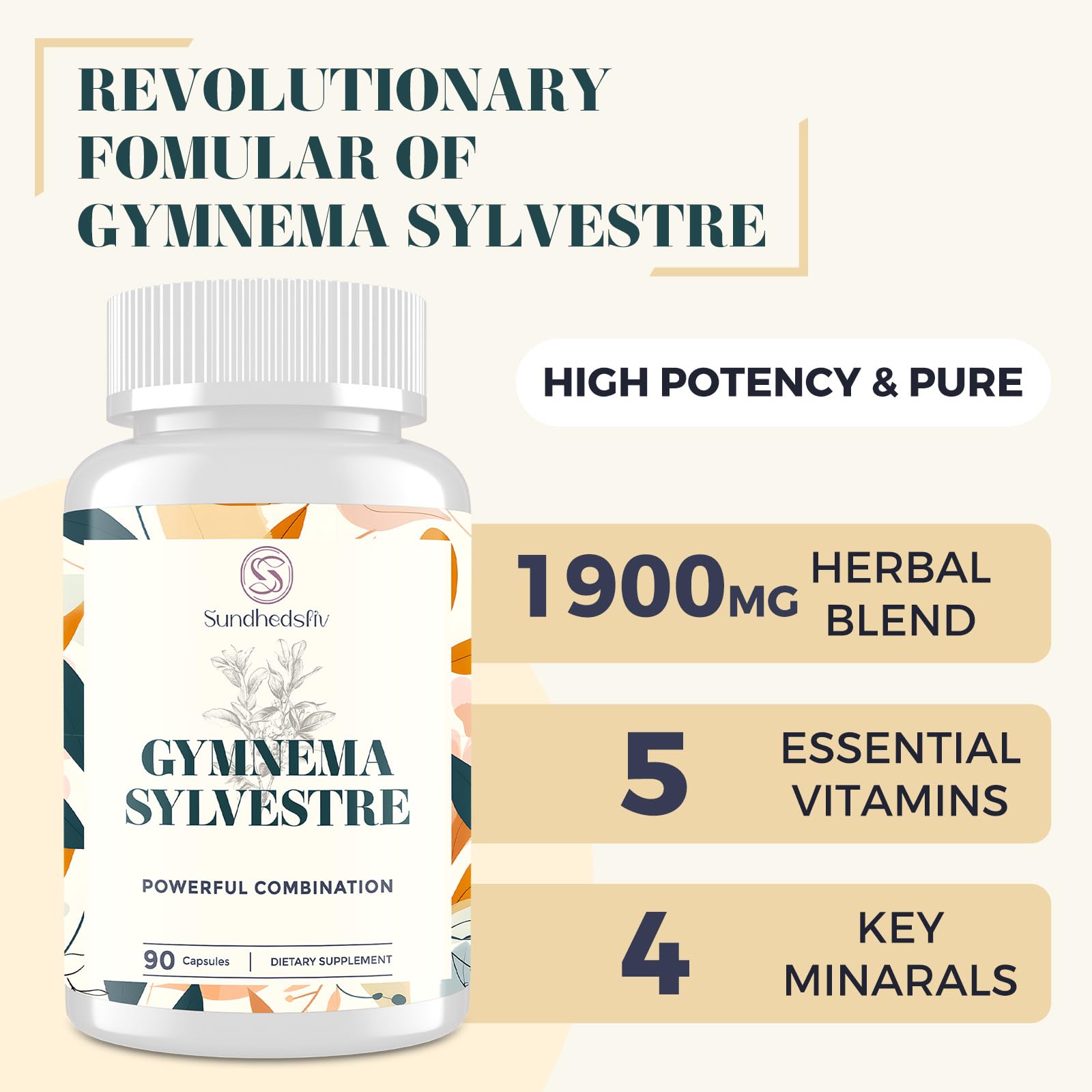 Sundhedsliv 16 in 1 Blxxd Sugr Effective Gymnema Sylvestre Supplement 2100MG | with Berberine, Cinnamon, Bitter Melon | Vitamins, Magnesium & Chromium | 90 Vegan Capsules SundhedslivBuy Supplements Australia