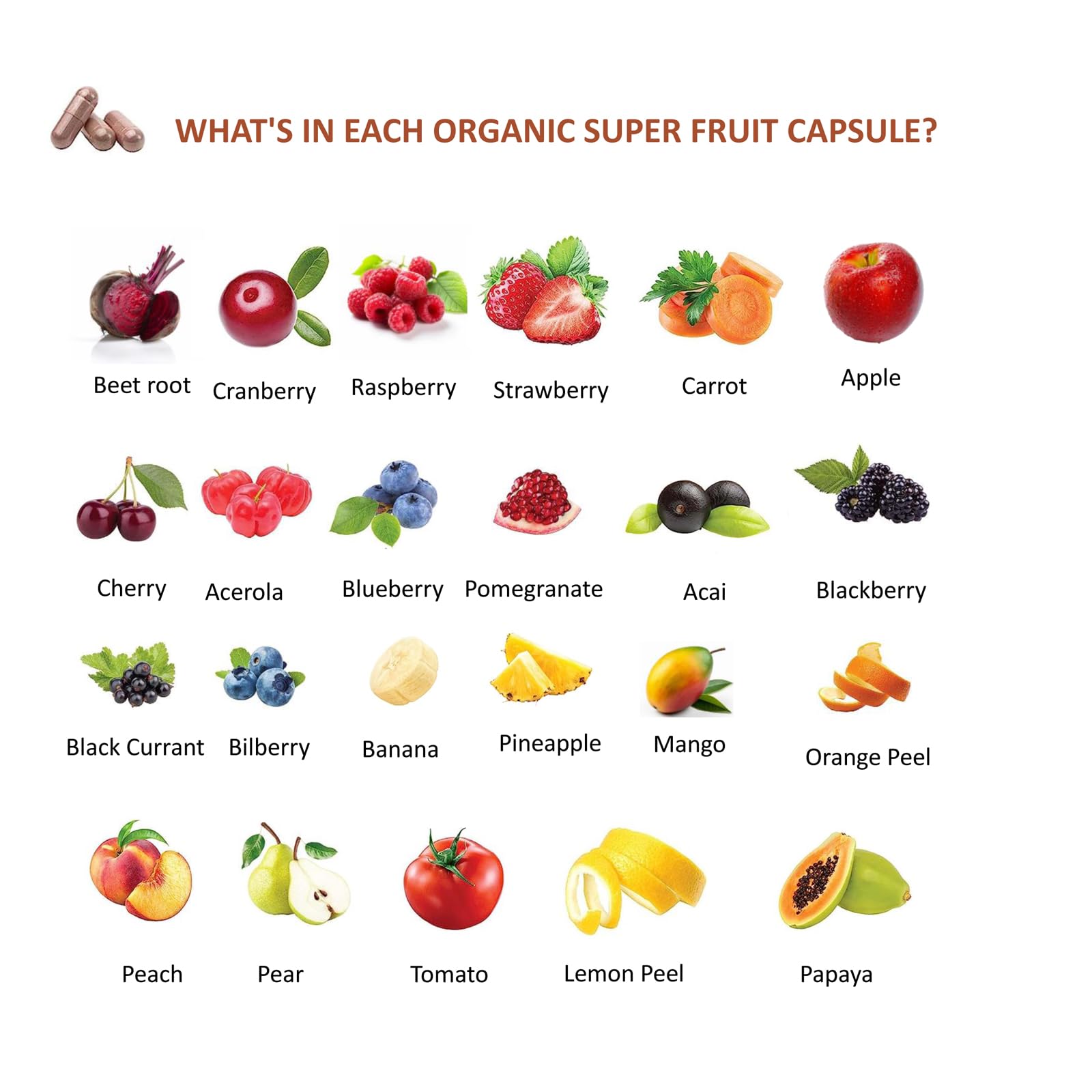 Lite Supply Fruits and Veggies Supplement 240 Caps - 120 Fruit and 120 Veggie Capsules - Whole Food & Natural Superfood Filled with Vitamins & Minerals for Women, Men Supports Energy Levels Lite SupplyBuy Supplements Australia