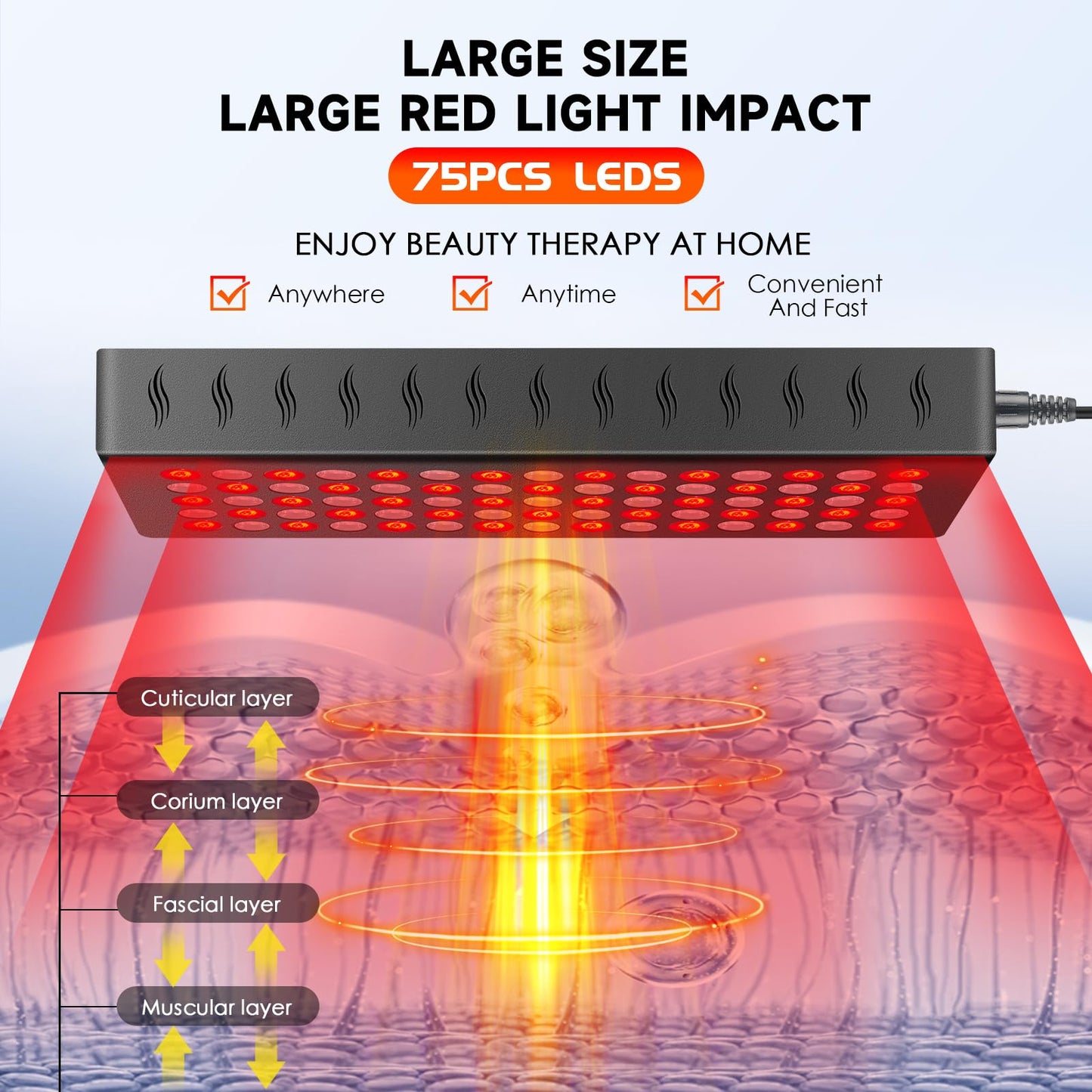 Infrared Red Light Therapy Lamp: Heating Pad Pain Relief for Body 75 LEDs Red Light AstarexinBuy Supplements Australia
