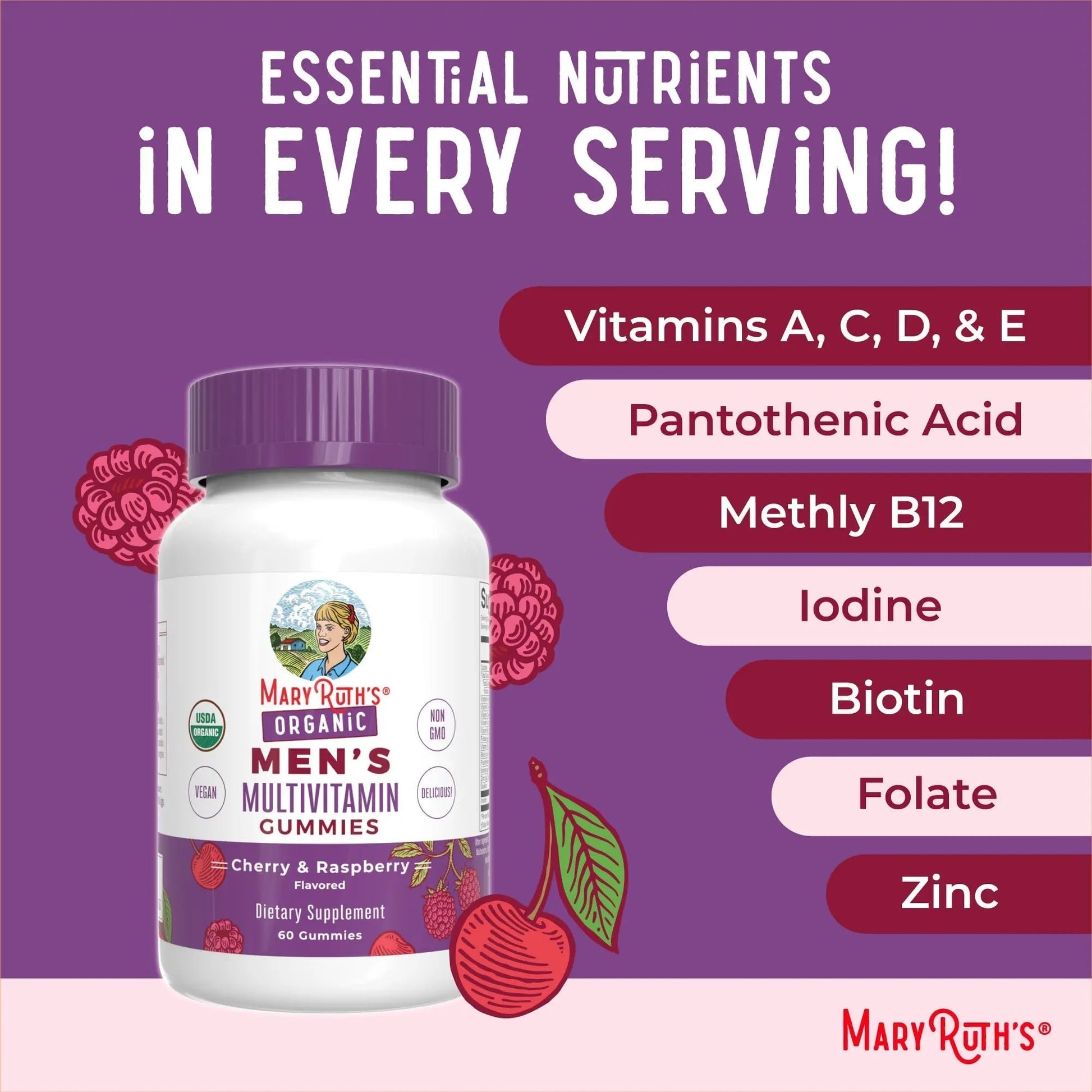 MaryRuth Organics Mens Vitamin Gummy | USDA | Vegan | Daily Multivitamins for Immune Support MaryRuth OrganicsBuy Supplements Australia