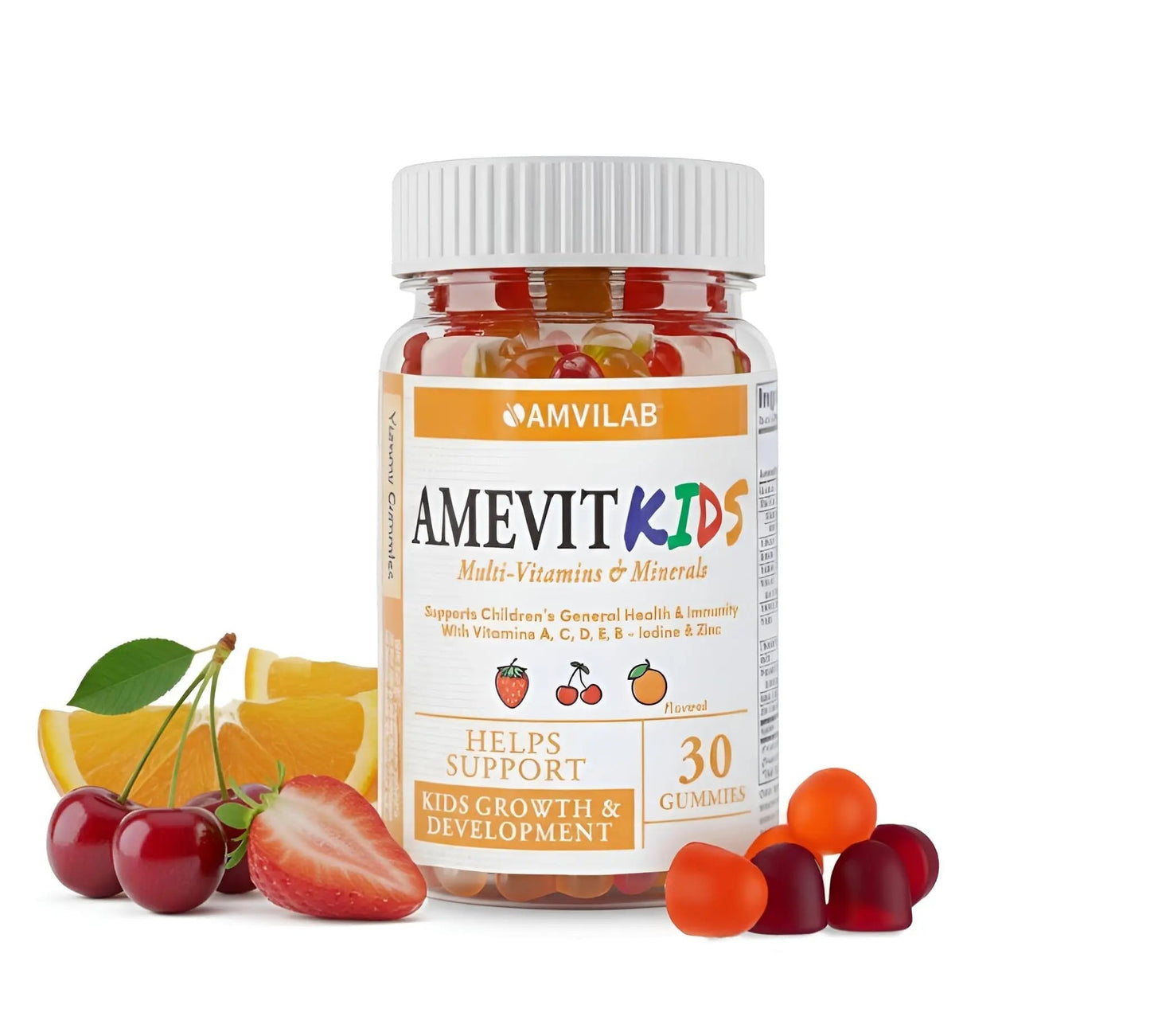 AMVILAB Amevit Kids Gummy Multivitamin – Complete Daily Vitamins for Children – with Essential Nutrients for Growth & Immunity AMVILABBuy Supplements Australia