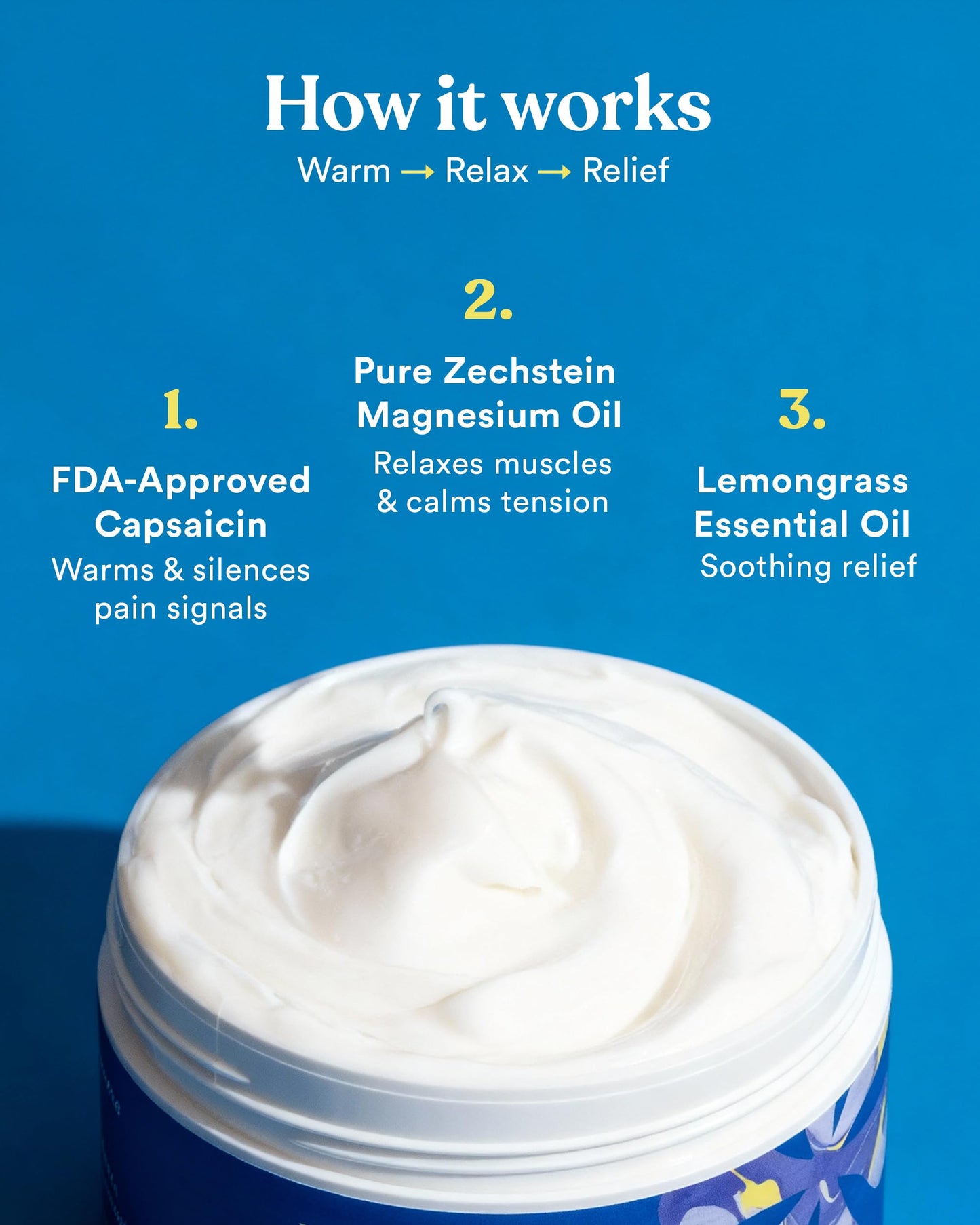 ASUTRA Melt Pain Away Magnesium Cream – Warming Capsaicin Formula for Leg Cramps, Muscle Tension & Nighttime Leg Relief – Fast-Absorbing, Non-Sticky Topical Magnesium Lotion for Feet & Body ASUTRABuy Supplements Australia