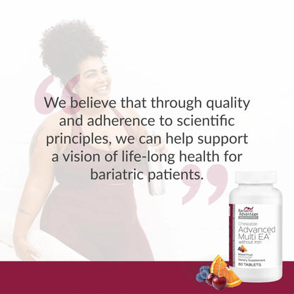 Bariatric Advantage Chewable Advanced Multi EA Without Iron - High Potency Daily Multivitamin - for Bariatric Surgery Patients Including Bariatric Advantage