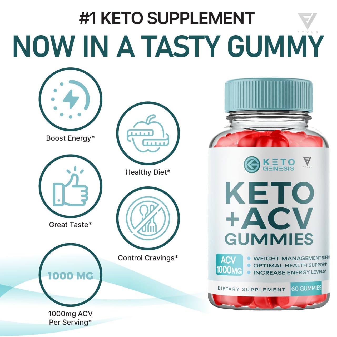 (2 Pack) Keto Genesis Keto ACV Gummies Advanced Weight Loss, Ketogenesis Keto FyvusBuy Supplements Australia