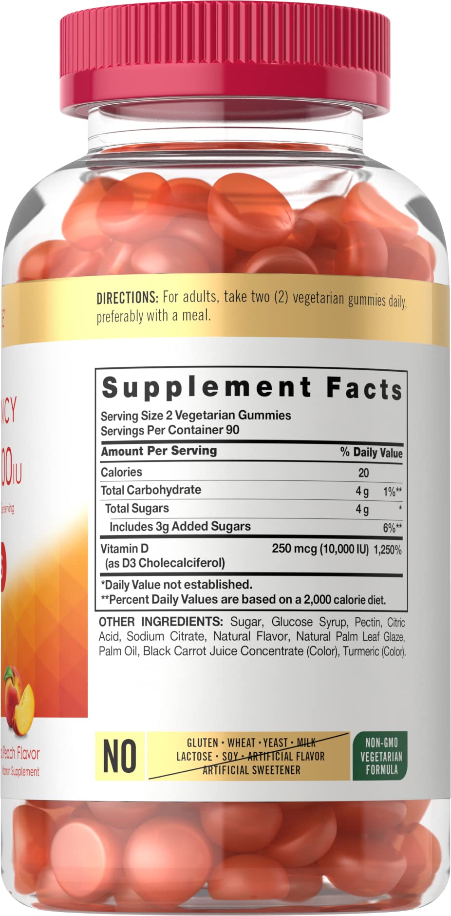 Carlyle Vitamin D3 Gummies | 10,000 iu | 180 Count | Vegetarian, Non-GMO CarlyleBuy Supplements Australia
