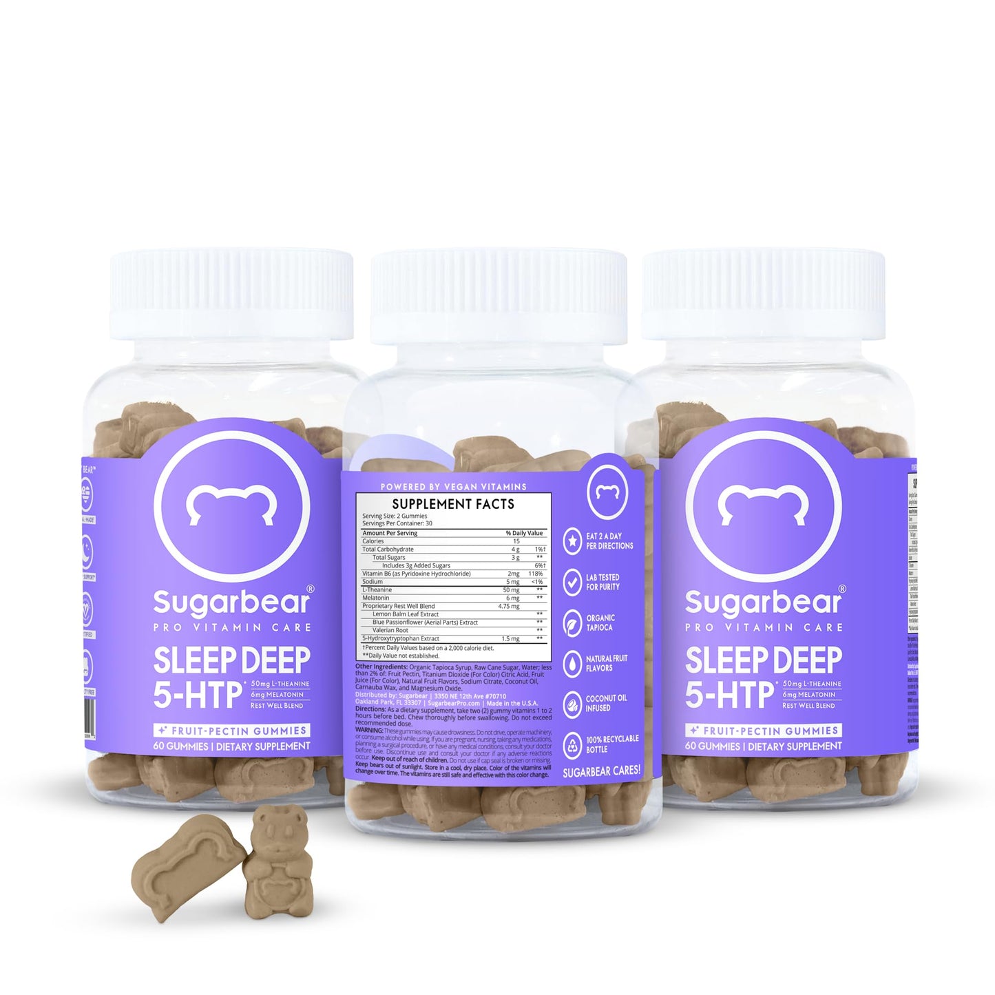 Sugarbear Sleep Aid Gummies for Adults with Melatonin 6mg, Magnesium SugarBearHairBuy Supplements Australia