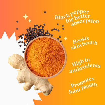 BeLive Turmeric Curcumin with Black Pepper & Ginger - 60 Gummies I Turmeric and Ginger BeLiveBuy Supplements Australia