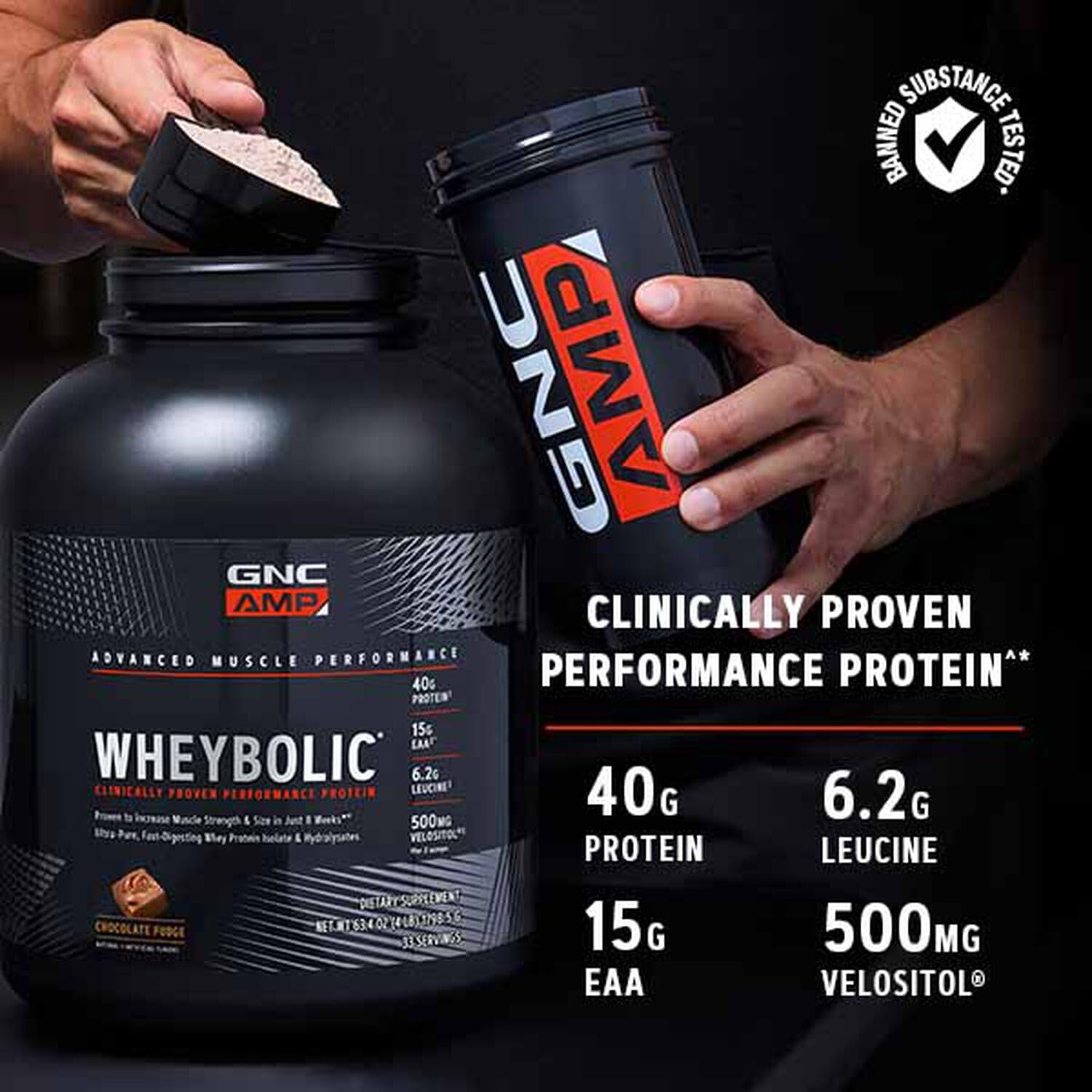 GNC AMP Wheybolic Protein Powder | Targeted Muscle Building and Workout Support Formula GNCBuy Supplements Australia