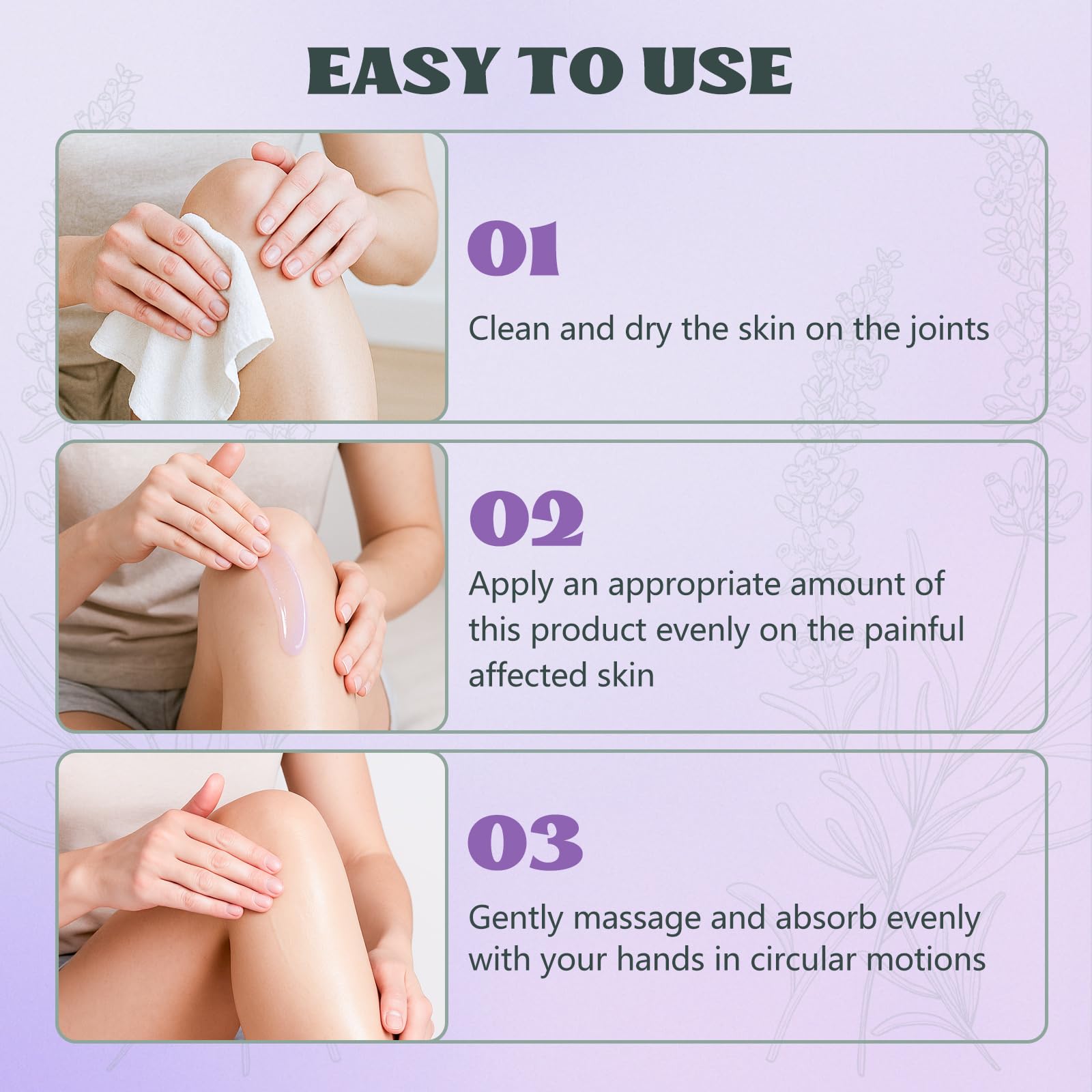 Soothing Massage Gel (100g) - Joint Relief Purple Gel, Natural Ingredients Soothing Relief Cream, Fast-Absorbing Jointgel Cream for Soothing Joint, Shoulder, Knee, Back, Lumbar & Muscle Stiffness VereclueBuy Supplements Australia